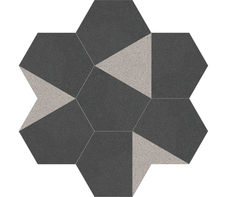 Cement Tile Hexagon Group 30009 30X34 Terrazzo Store